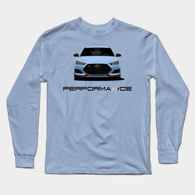 Veloster N Long Sleeve T-Shirt by AutomotiveArt